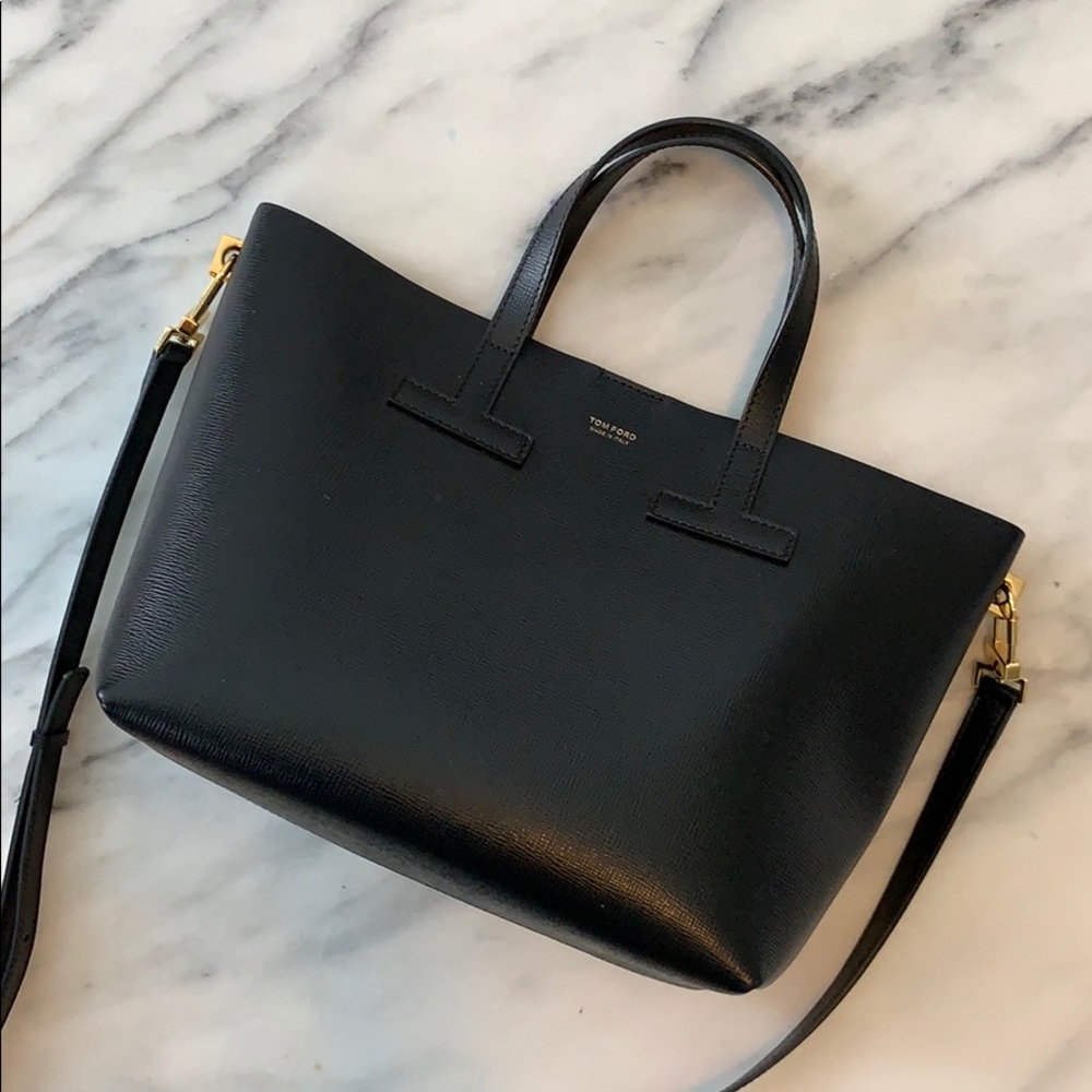 Tom Ford Saffiano Black Tote
